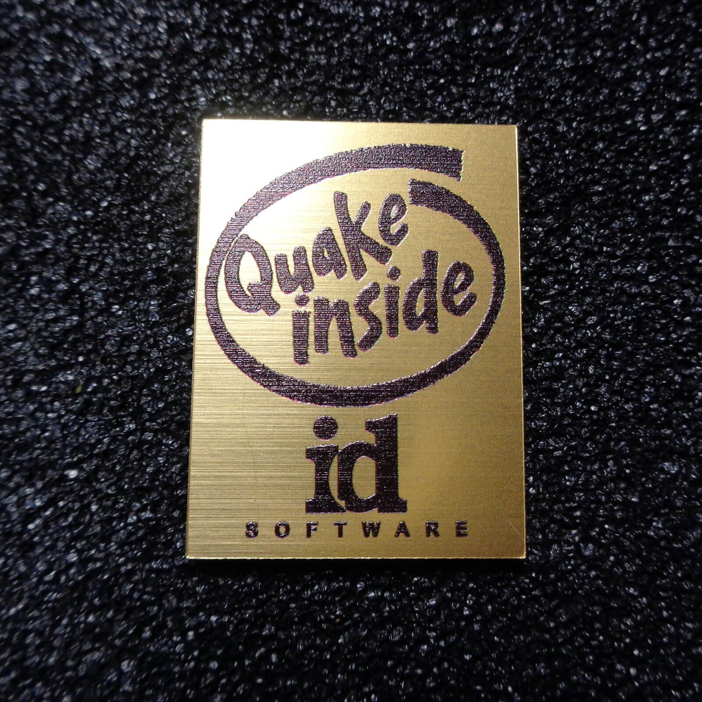 Quake inside badge sticker