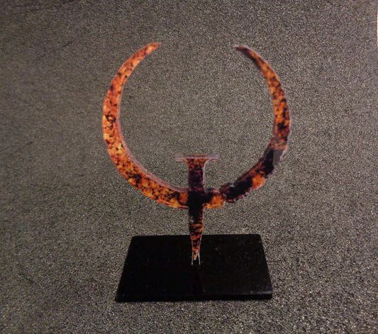 Quake Quad Damage Display Stand Statue