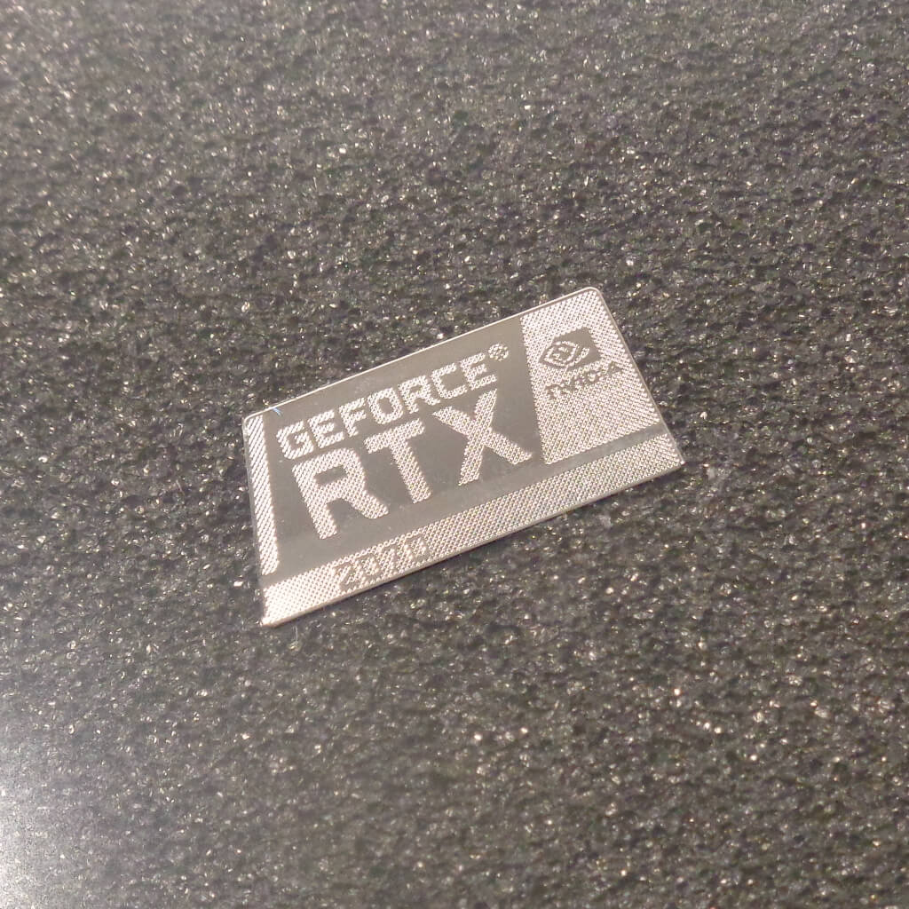 nVidia GeForce RTX 2070 sticker