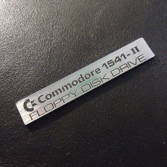 Commodore 1541 Label Decal Badge Logo Silver 44mm x 9mm [252b]