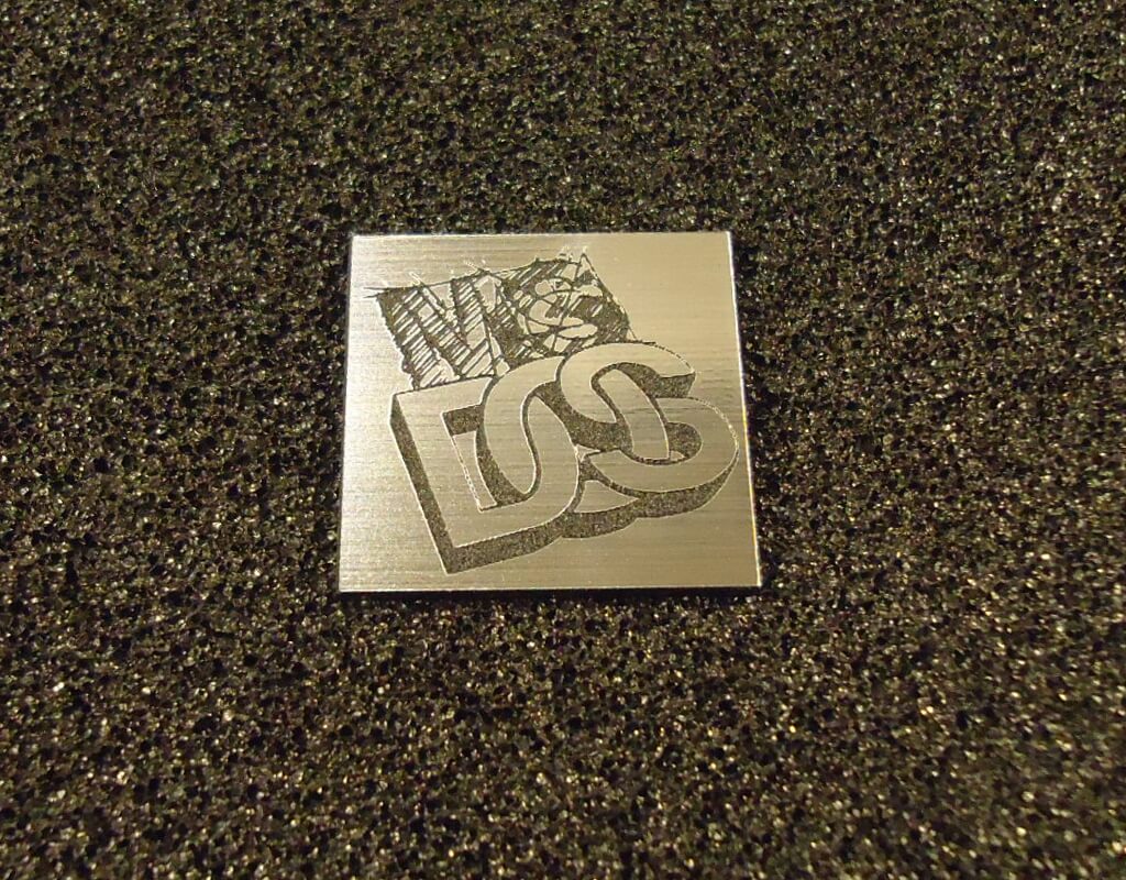 Sticker MsDOS Logo Badge 25 x 25 mm [420b]