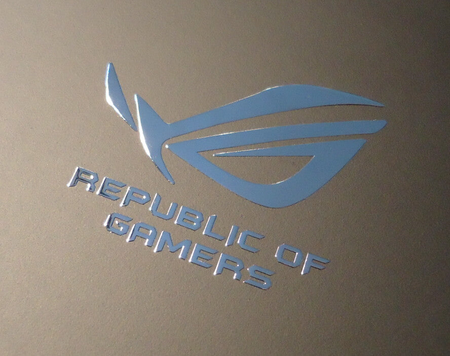Sticker ASUS REPUBLIC of GAMERS Label Logo 50mm x 41mm [189c]