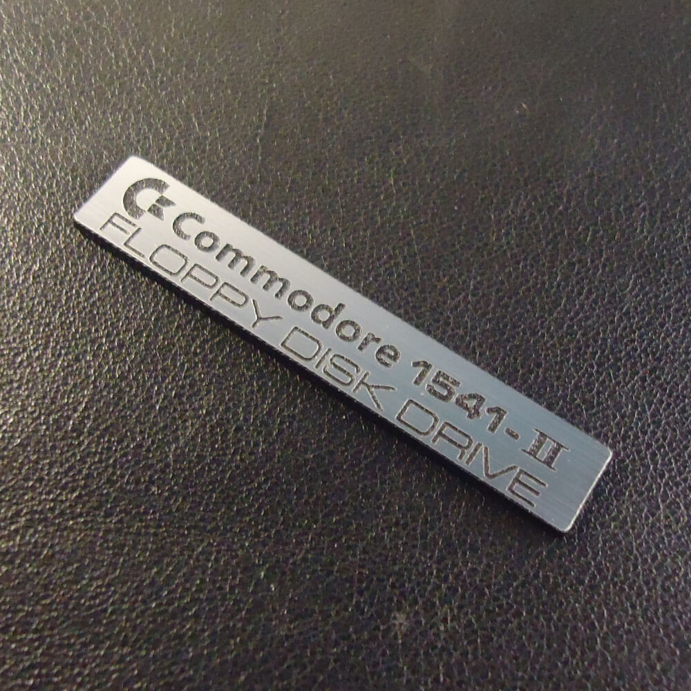 Commodore 1541 Label Decal Badge Logo Silver 44mm x 9mm [252b]