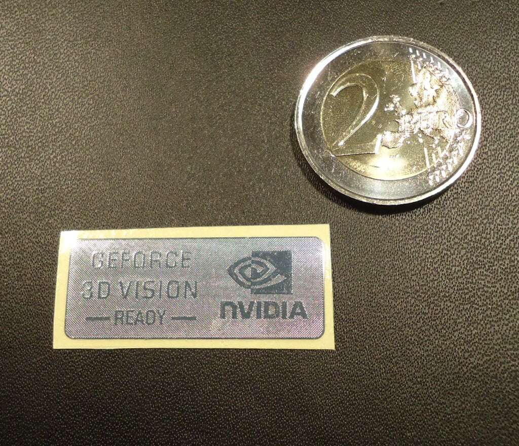 Sticker nVidia GeForce 3D Vision Label Badge Logo 35mm x 14mm [227]