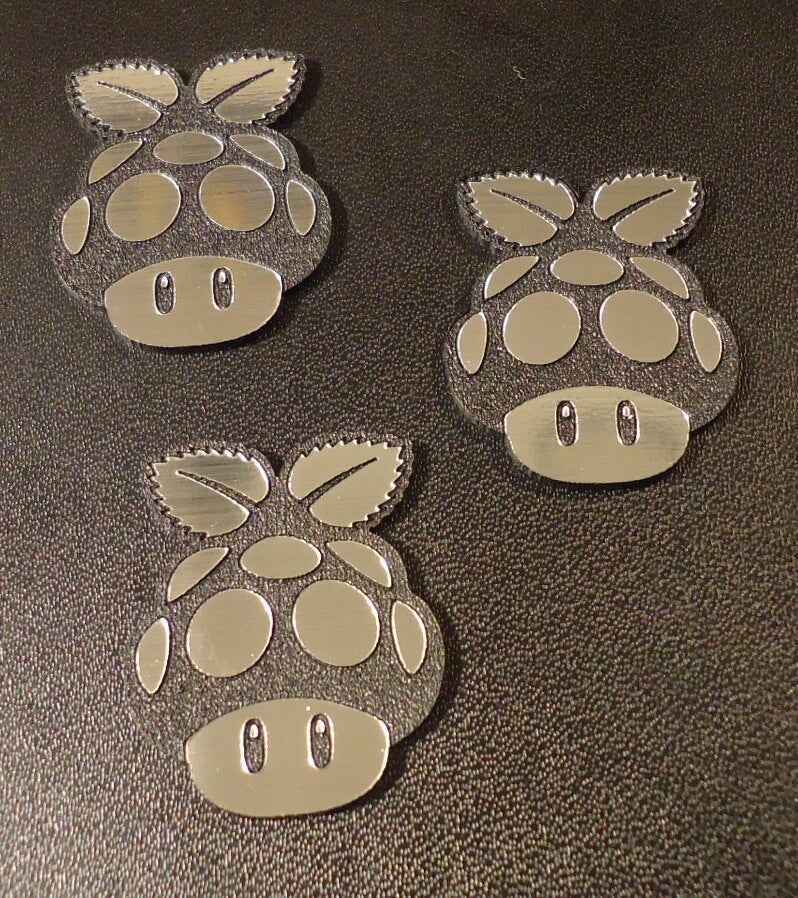Mushroom Pi Label / Logo / Sticker / Badge 30 x 23 mm [290]