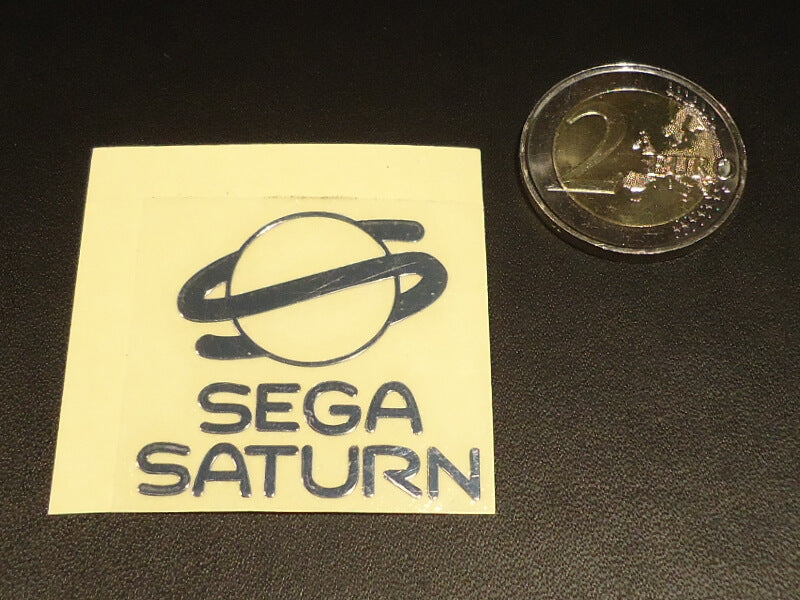 Sega Saturn Label / Aufkleber / Sticker / Badge / Logo 29mm x 33mm [255]