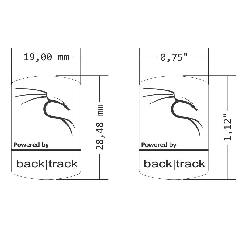 Sticker Backtrack Logo Badge 1.9cm x 2.8cm [309]