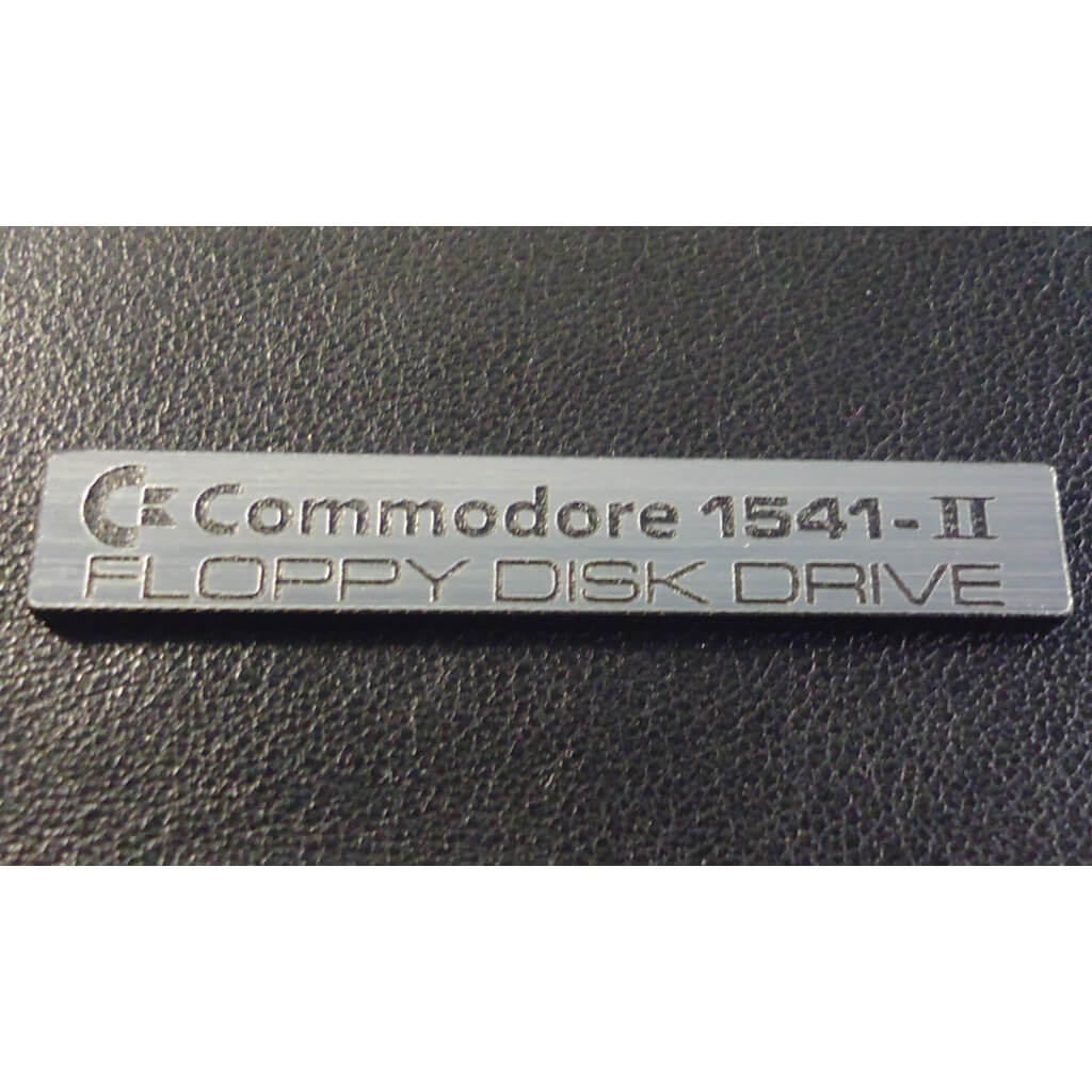 Commodore 1541 Label Decal Badge Logo Silver 44mm x 9mm [252b]