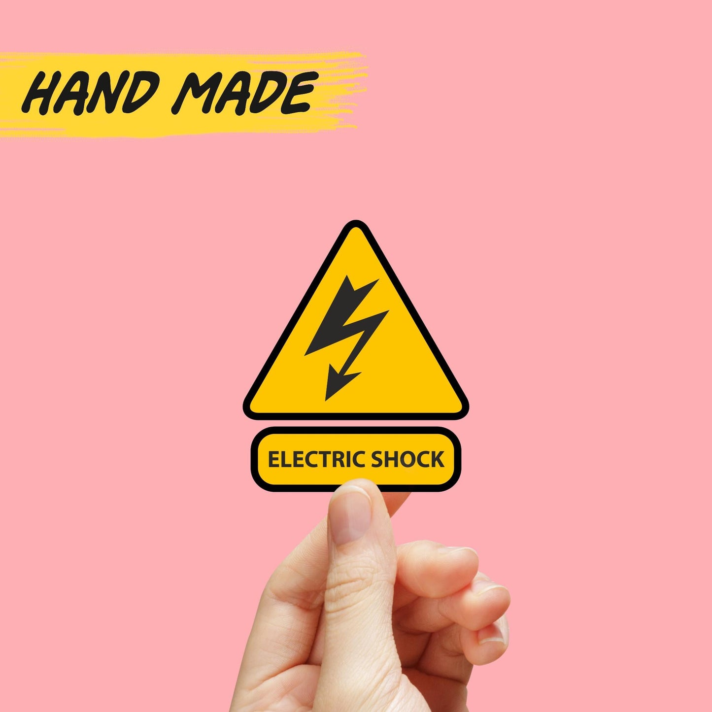 Electric Shock SCP warning sign sticker