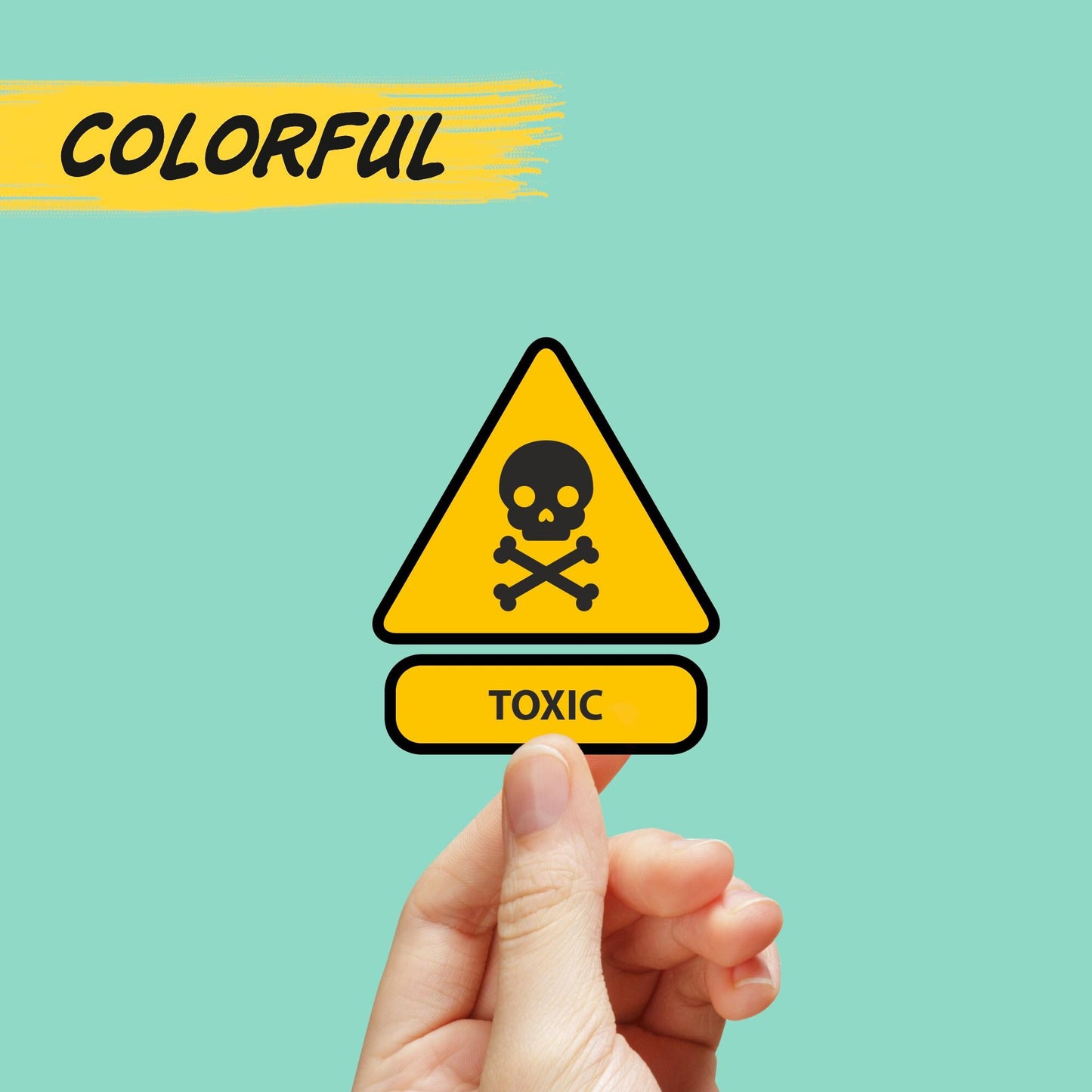 Toxic warning sign sticker - parody warning sticker label vinyl [1102]