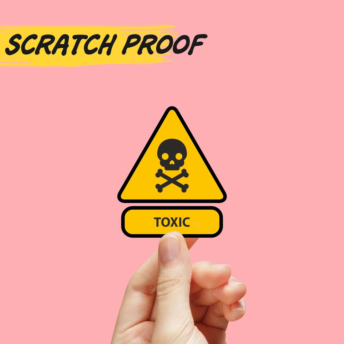 Toxic warning sign sticker - parody warning sticker label vinyl [1102]