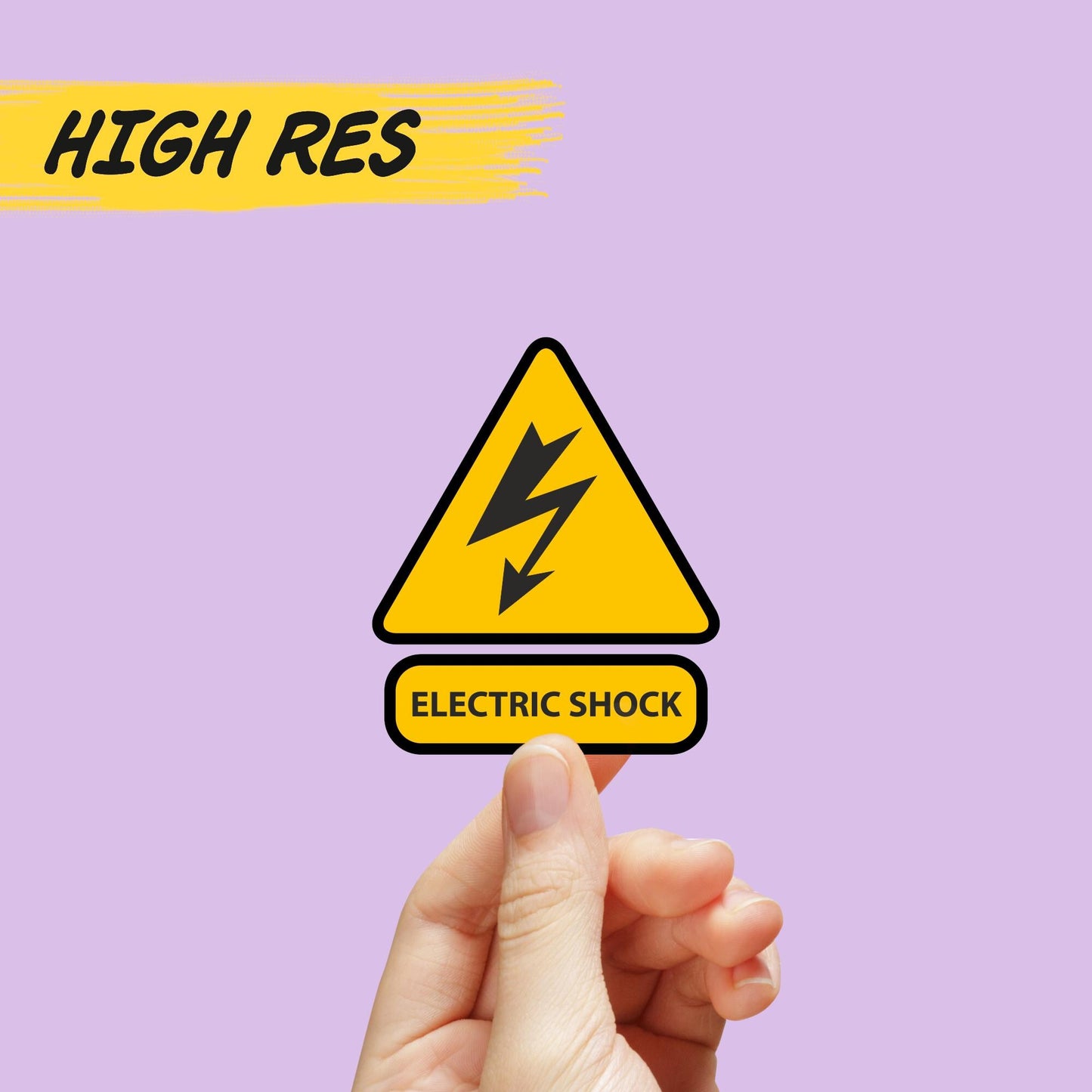 Electric Shock SCP warning sign sticker