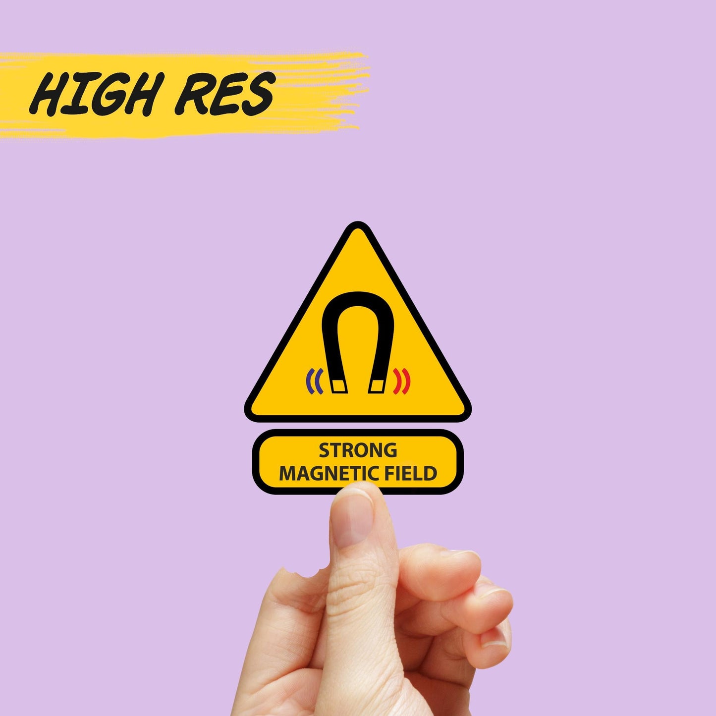 Strong magnetic field warning sign sticker - parody warning sticker label vinyl [1109]