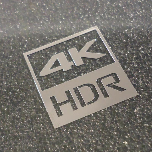 Sticker 4K HDR Metal Chrome Label Badge Logo 20 x 20mm [430]