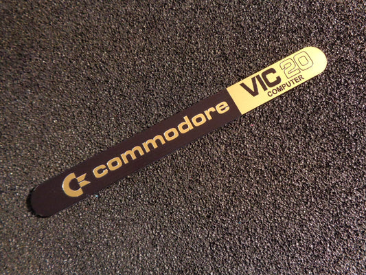 Commodore VIC 20 GOLD Logo Sticker Badge