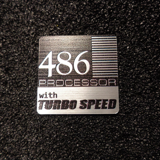 Intel 486 CPU Sticker Logo