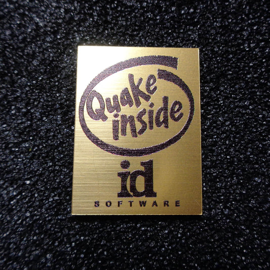 Quake inside badge sticker