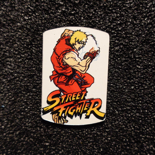 Street Fighter Ken sticker badge