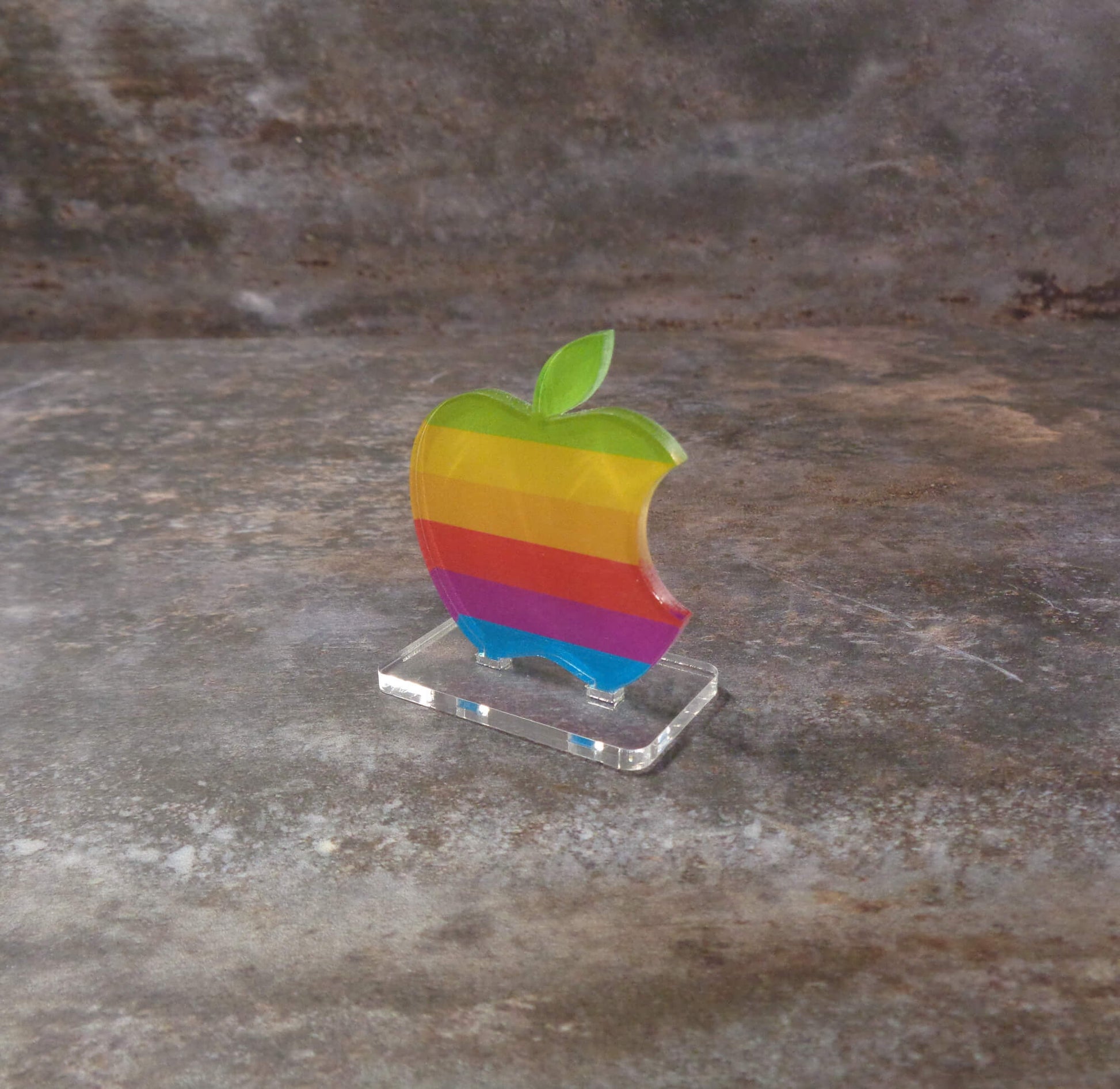 Apple Classic Rainbow Display Stand Statue