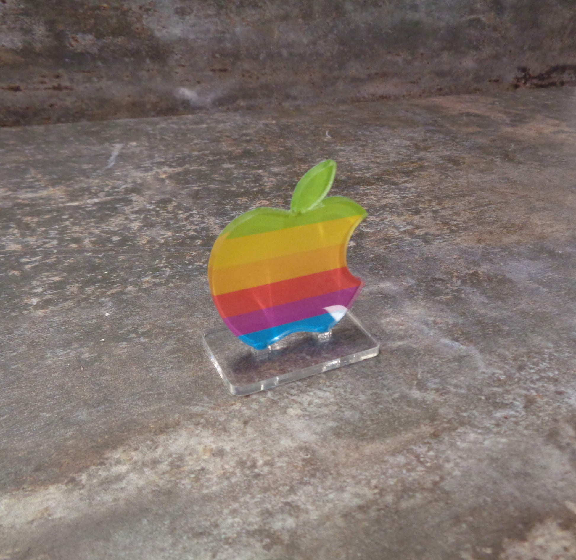 Apple Classic Rainbow Display Stand Statue