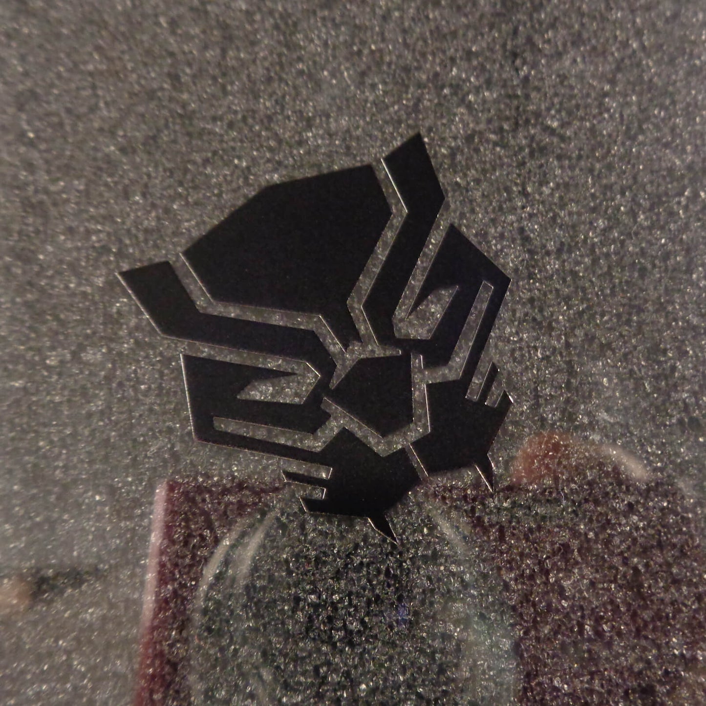 Black Panther Chrome Label / Aufkleber / Sticker / Badge / Logo 27x30 mm [537]