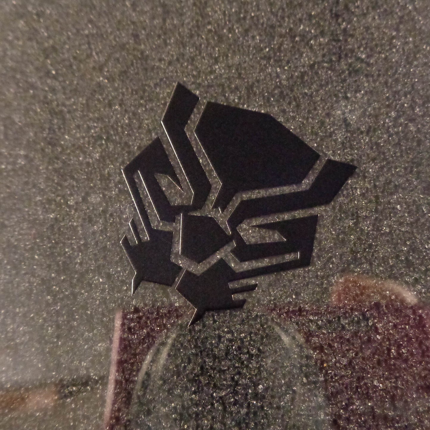 Black Panther Chrome Label / Aufkleber / Sticker / Badge / Logo 27x30 mm [537]