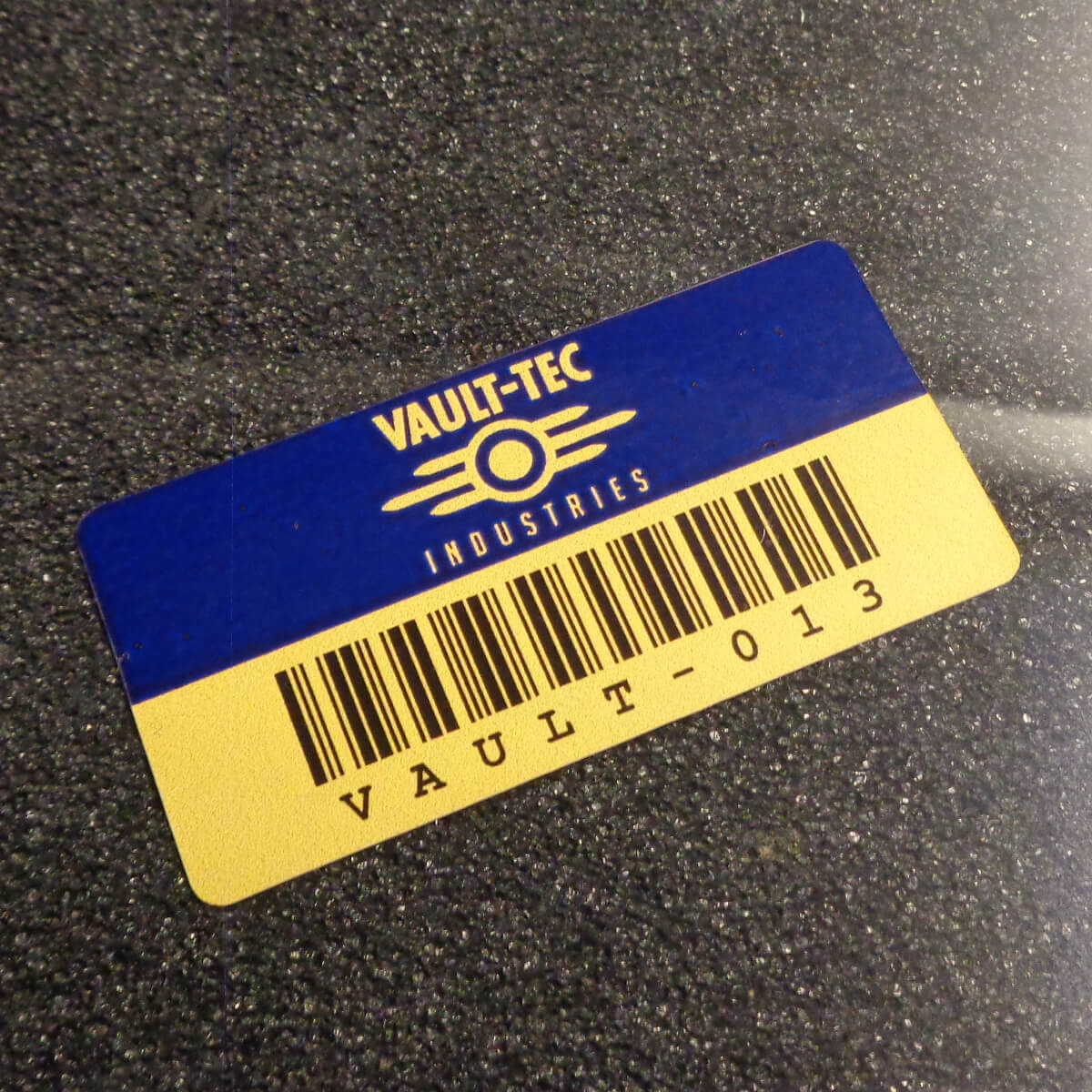 Vault-Tec Corporation asset tag sticker