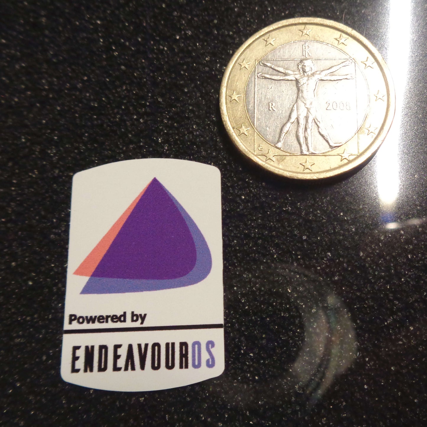 Linux Endeavour OS Label / Aufkleber / Sticker / Badge / Logo 1,9cm x 2,8cm [833]