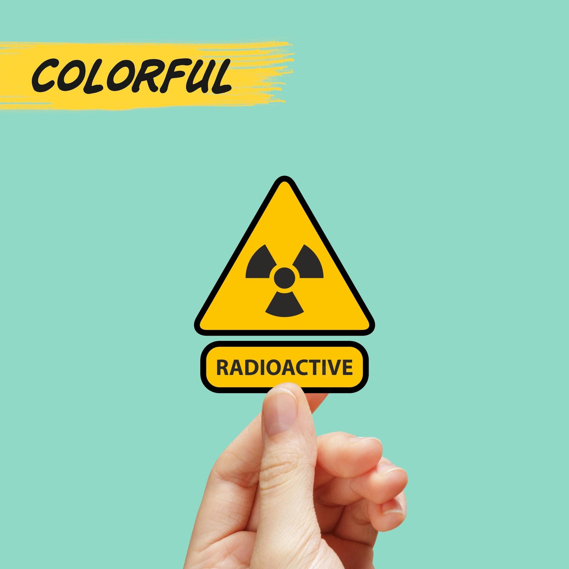 Radioactive sticker