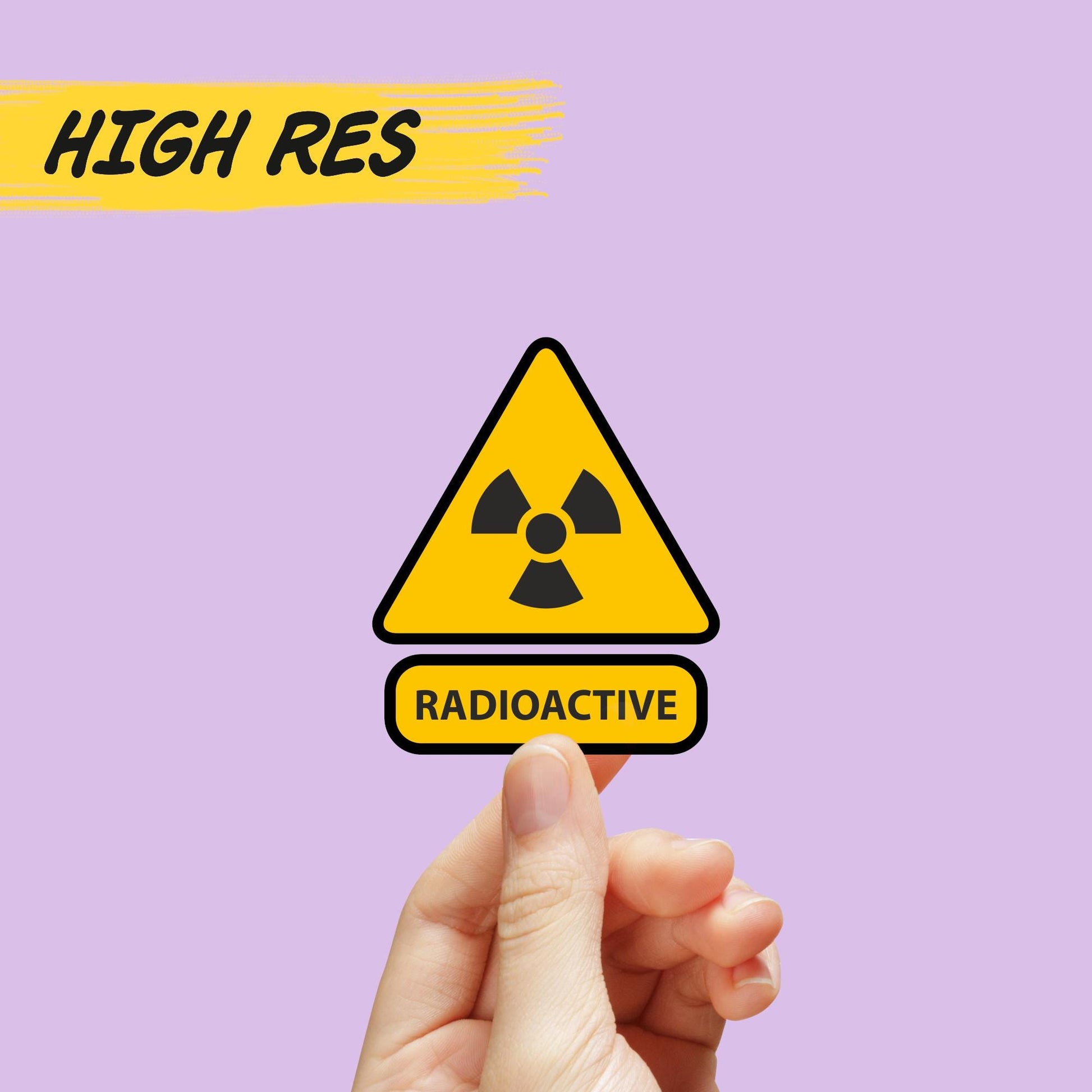 Radioactive vinyl sticker