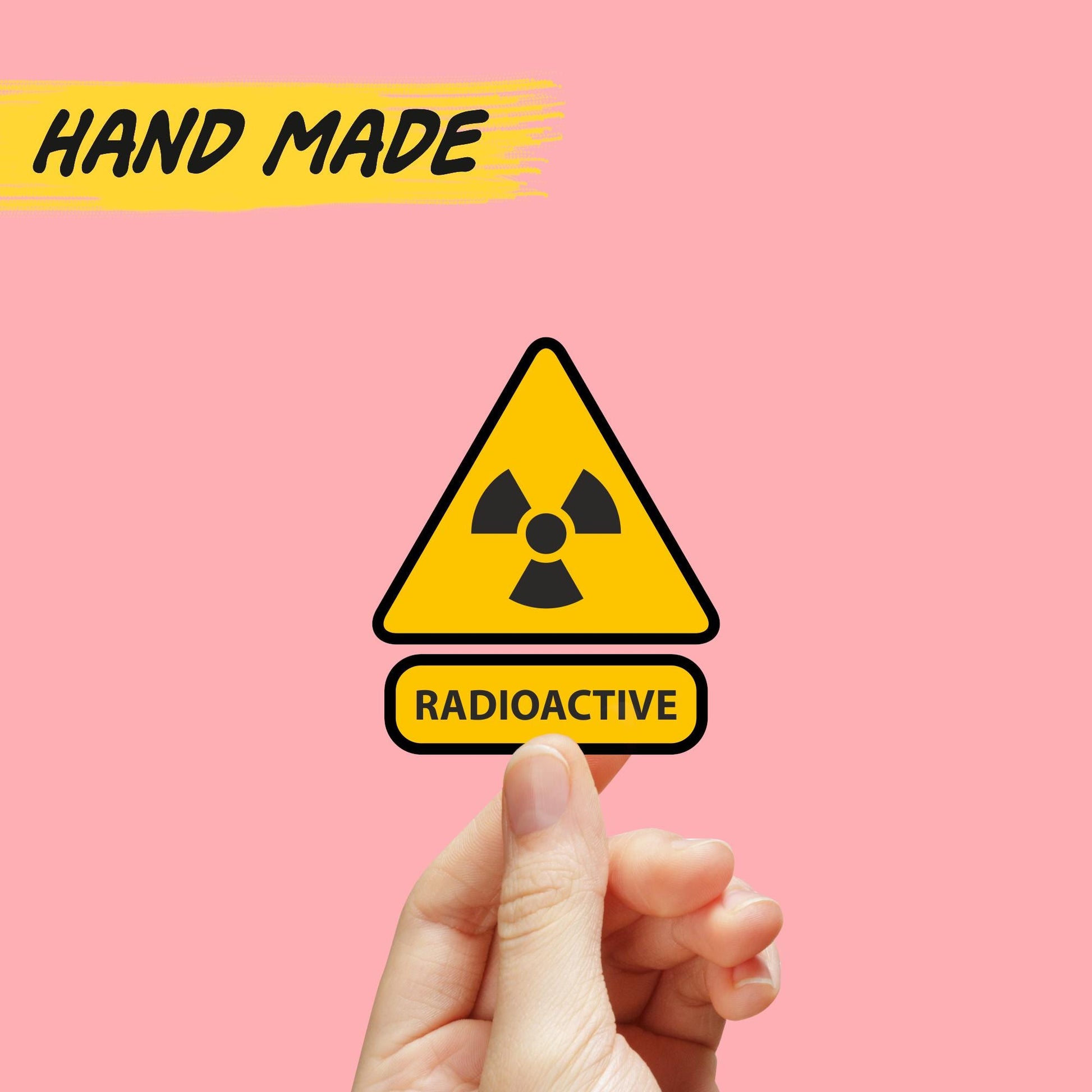 Radioactive warning sign vinyl sticker