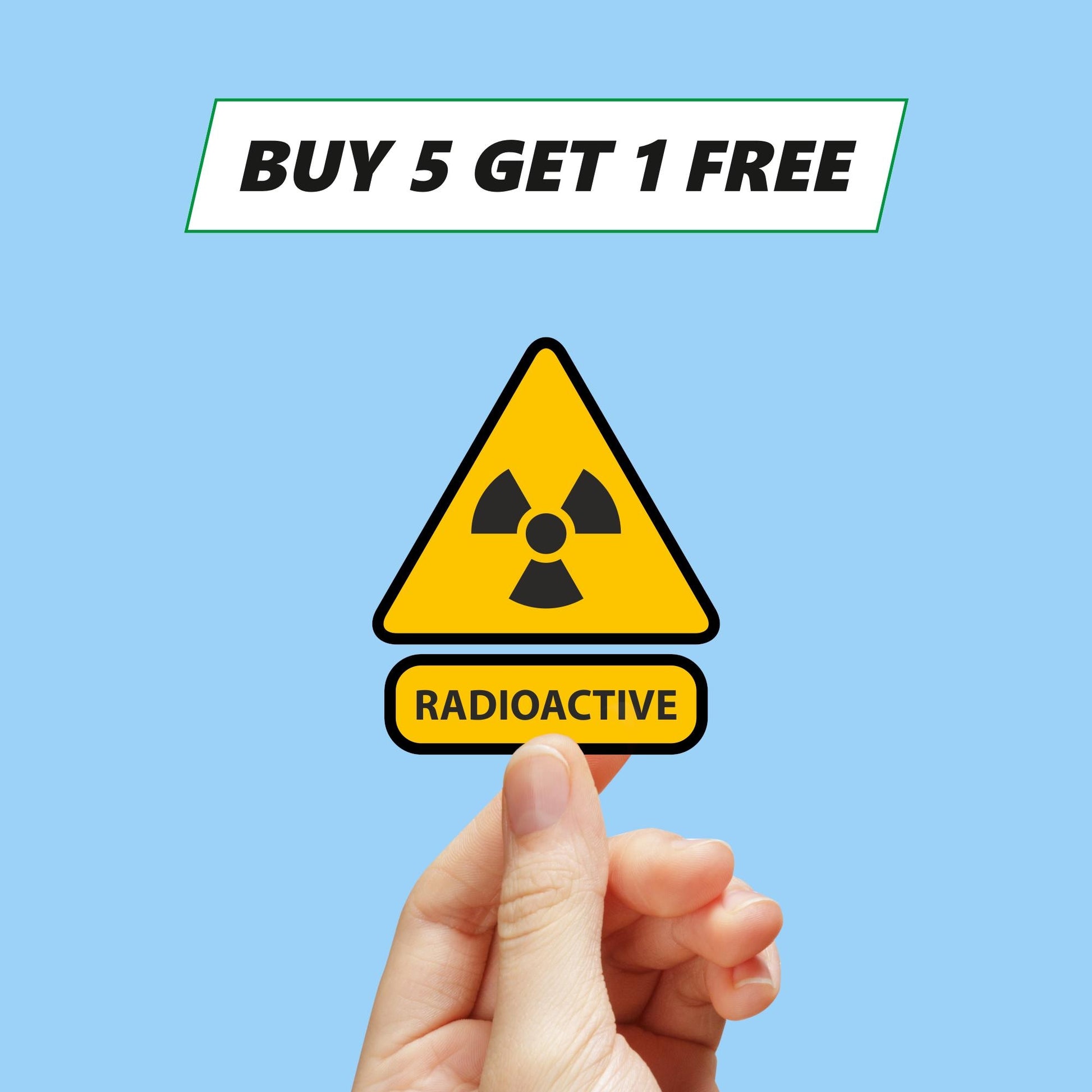 Radioactive warning sticker
