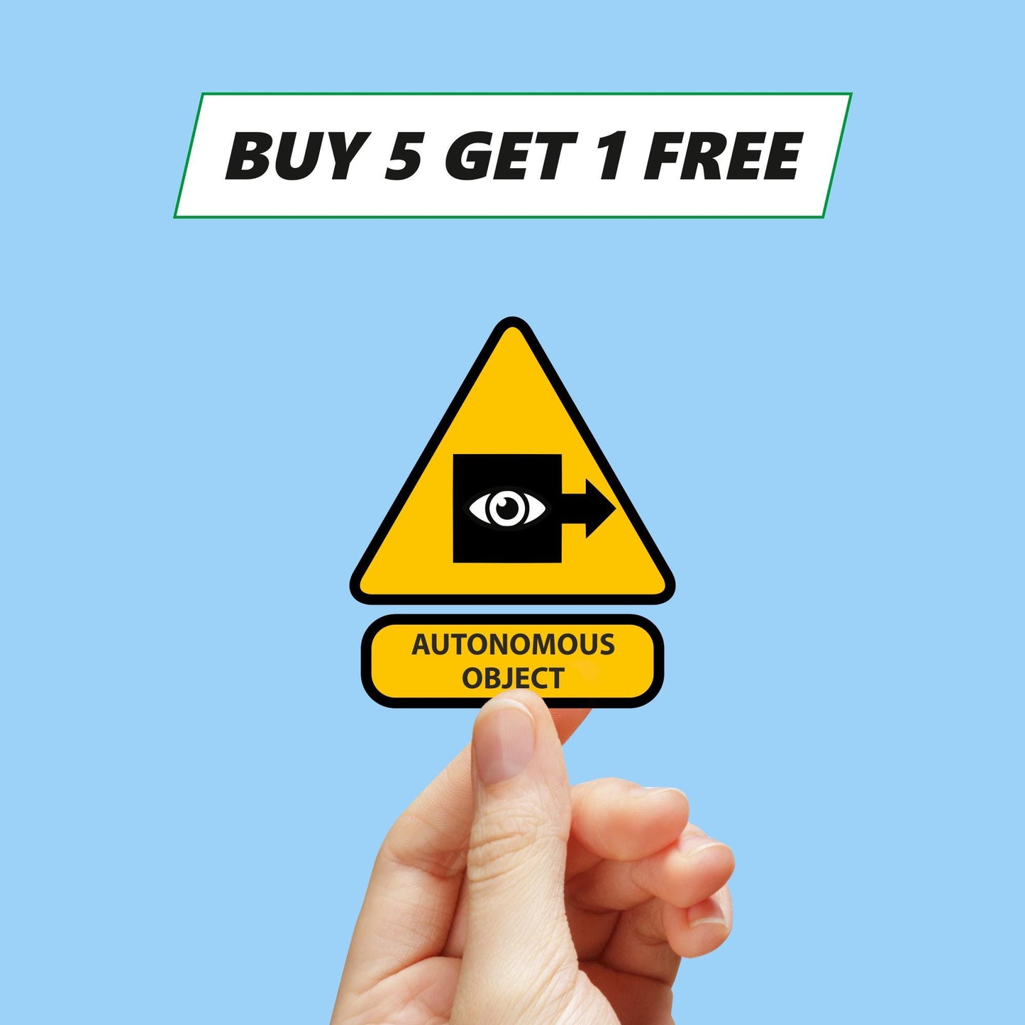 Autonomous Object SCP warning sign sticker