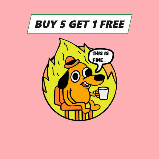 This is Fine Dog Meme funny premium sticker label vinyl [1007]