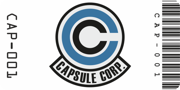 Capsule Corp asset tag Vinyl Sticker Logo