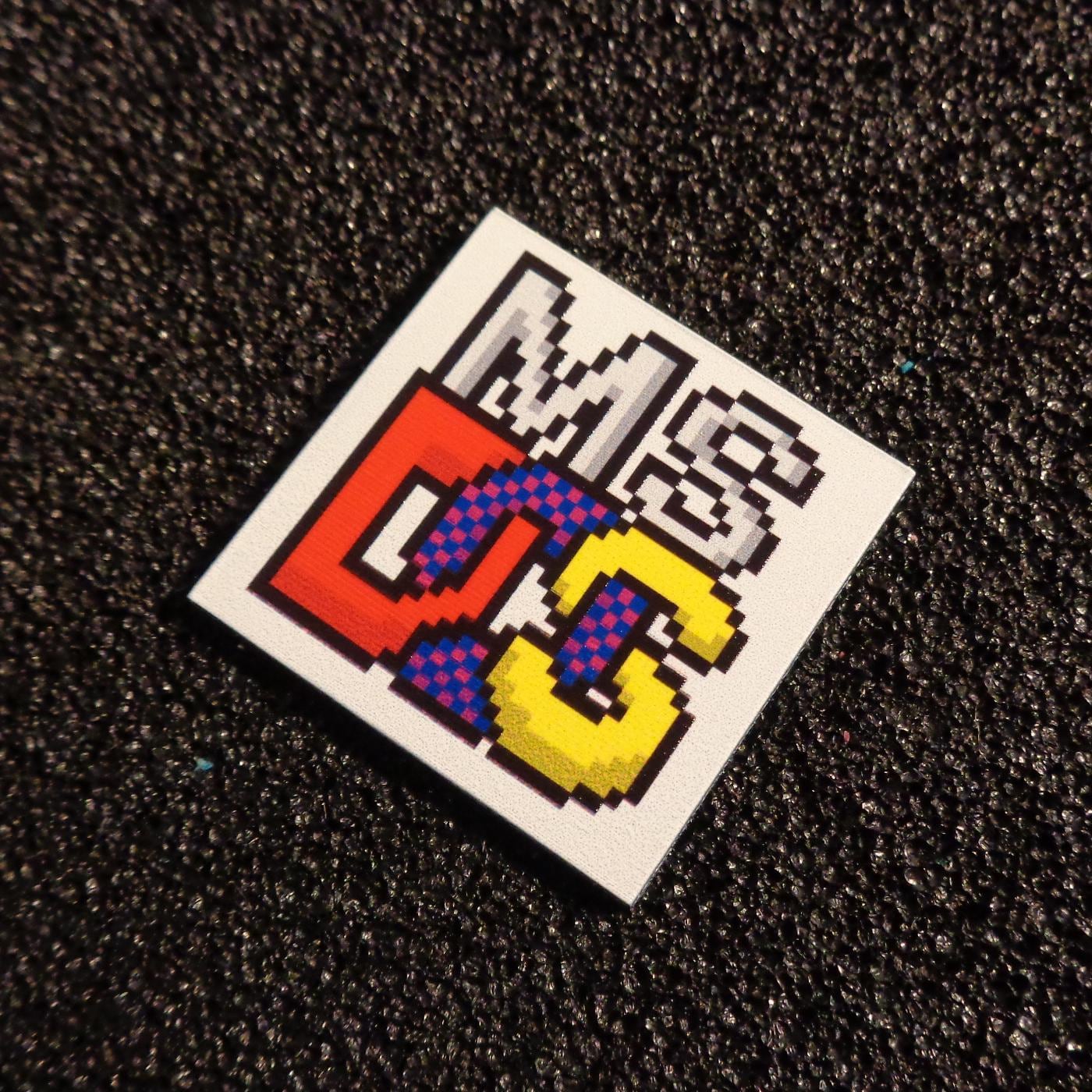 Sticker MsDOS Color Label Logo Badge 25 x 25 mm [420c]