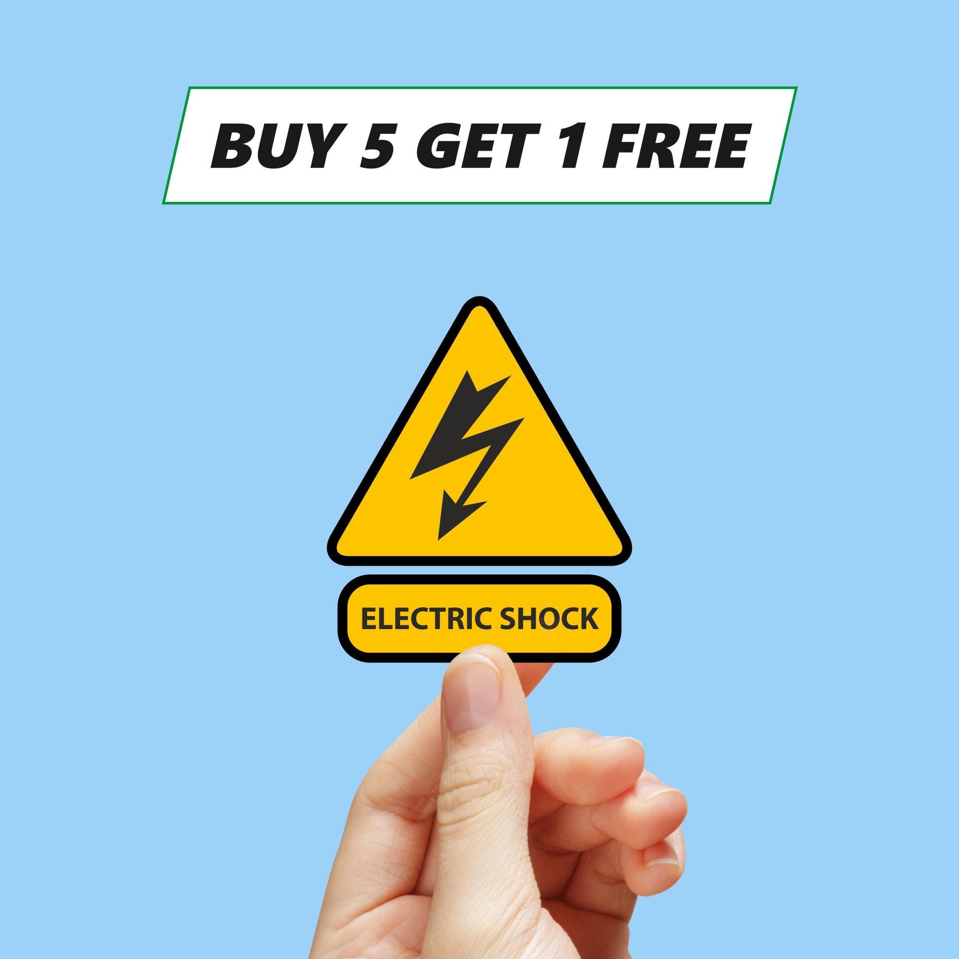 Electric Shock SCP warning sign sticker